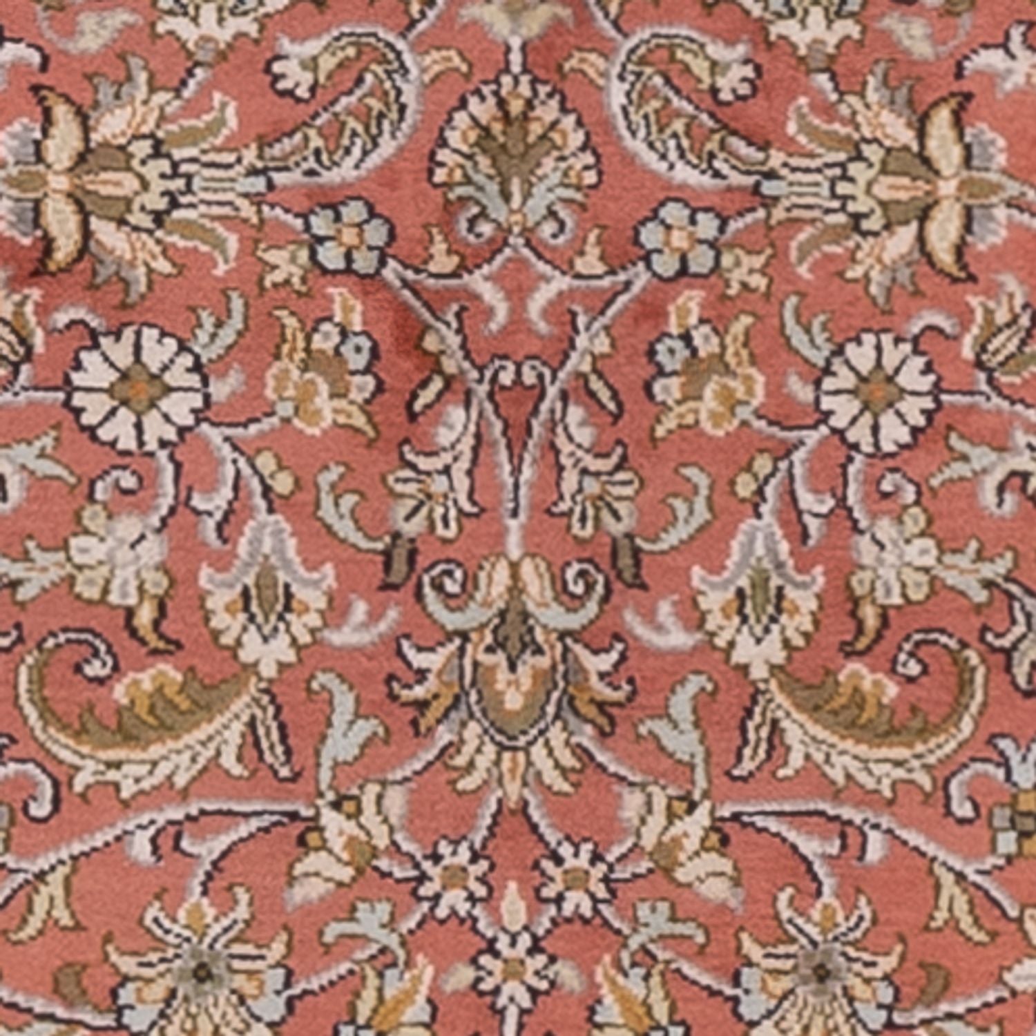 Tappeto corsia Tappeto di seta - Seta del Kashmir - 188 x 78 cm - rosso chiaro