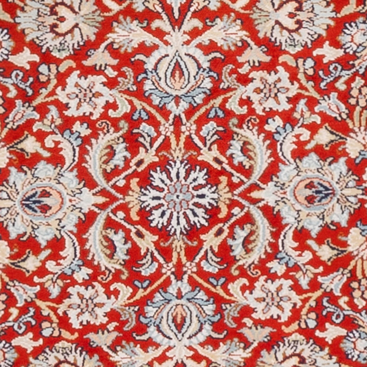 Tappeto corsia Tappeto di seta - Seta del Kashmir - 242 x 79 cm - rosso