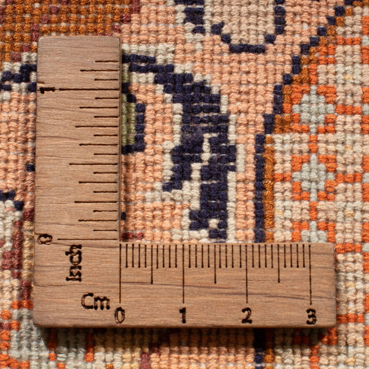 Tappeto corsia Tappeto di seta - Seta del Kashmir - 243 x 80 cm - beige scuro