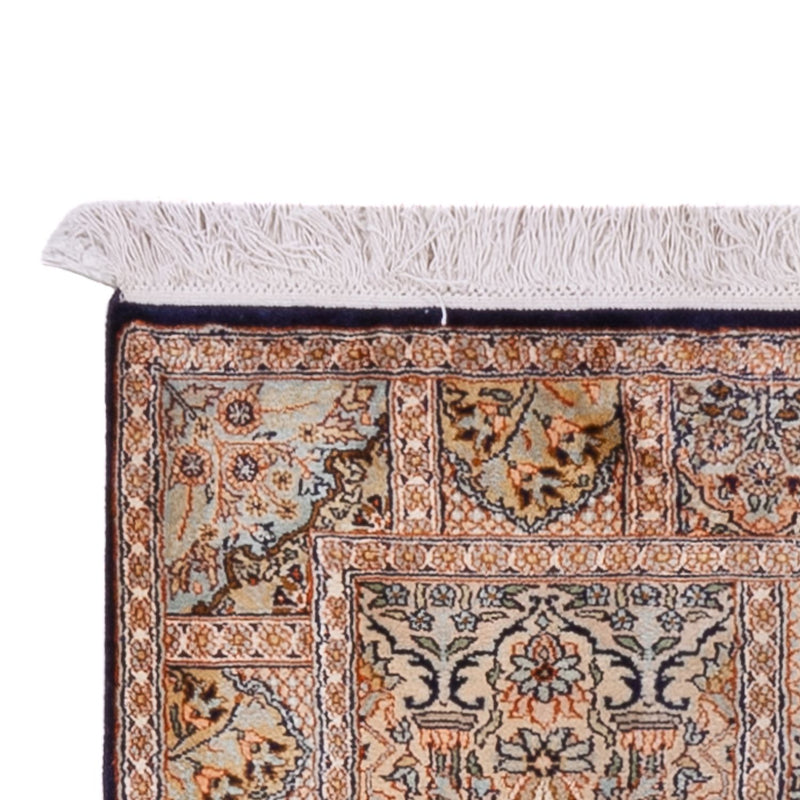 Tappeto corsia Tappeto di seta - Seta del Kashmir - 237 x 79 cm - beige scuro
