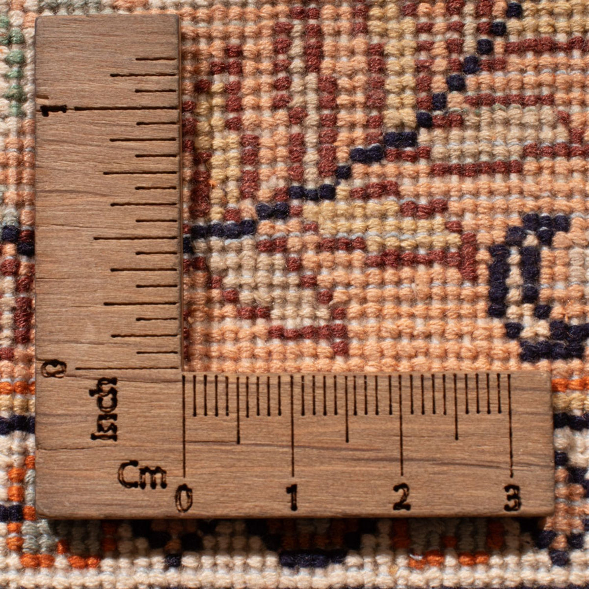 Tappeto corsia Tappeto di seta - Seta del Kashmir - 307 x 81 cm - beige scuro