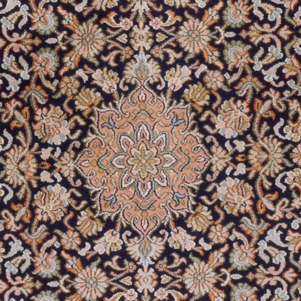 Tappeto corsia Tappeto di seta - Seta del Kashmir - 264 x 76 cm - beige scuro