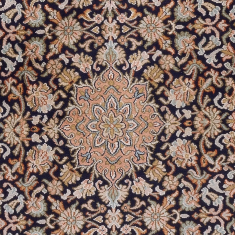 Tappeto corsia Tappeto di seta - Seta del Kashmir - 264 x 76 cm - beige scuro