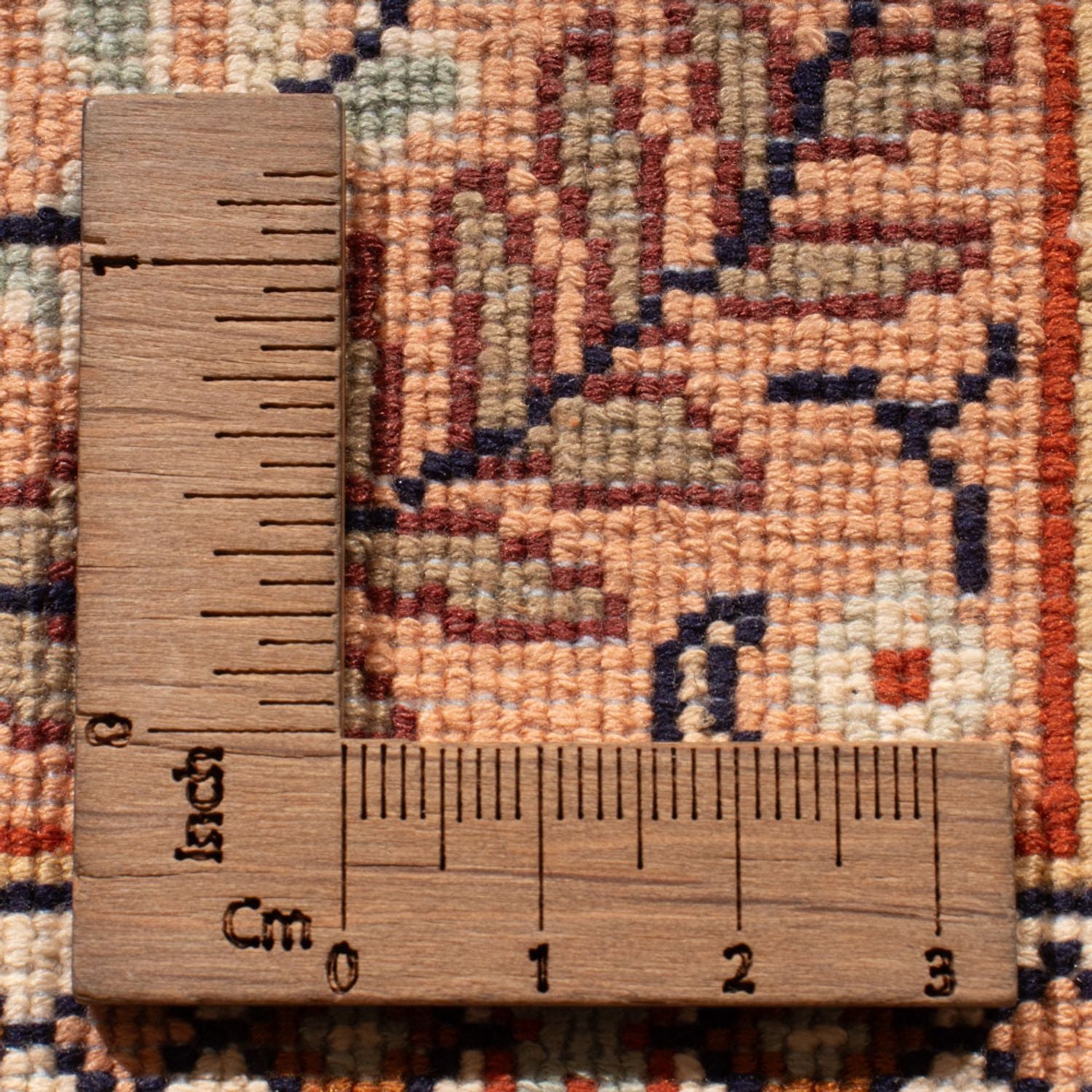 Tappeto corsia Tappeto di seta - Seta del Kashmir - 298 x 77 cm - beige scuro