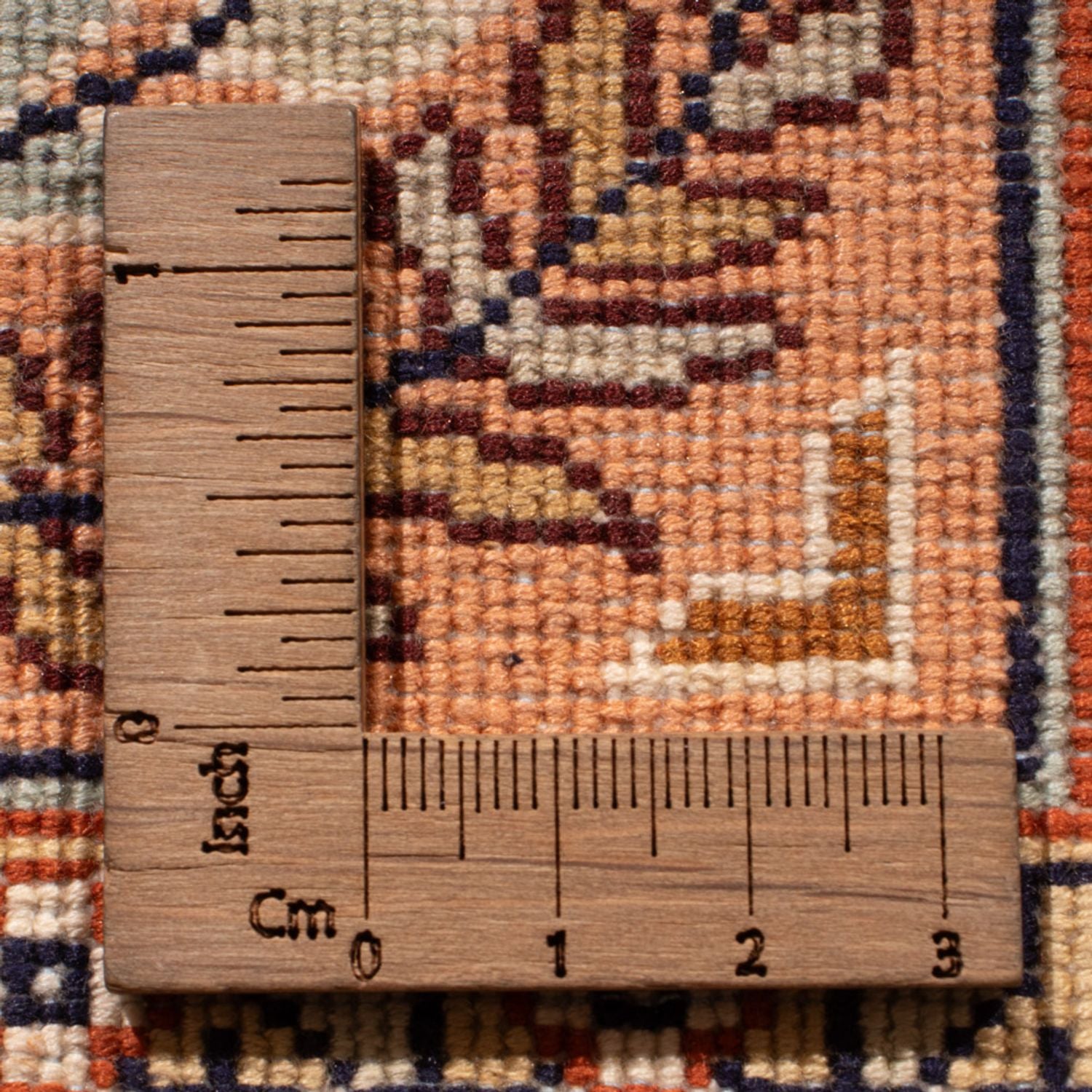 Tappeto corsia Tappeto di seta - Seta del Kashmir - 287 x 80 cm - beige scuro