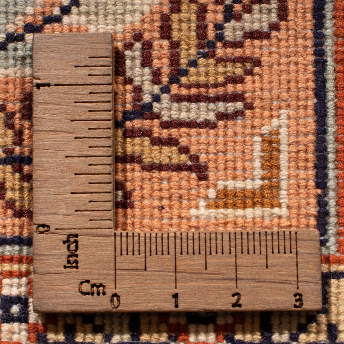 Tappeto corsia Tappeto di seta - Seta del Kashmir - 287 x 80 cm - beige scuro