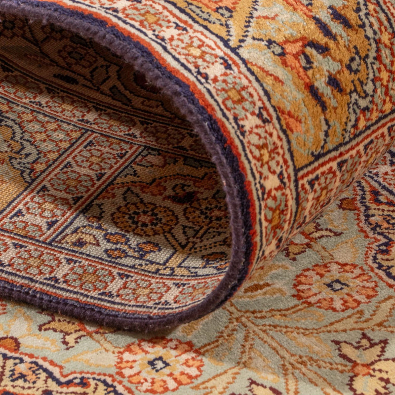 Tappeto corsia Tappeto di seta - Seta del Kashmir - 296 x 78 cm - beige scuro
