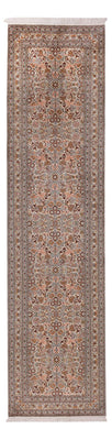 Tappeto corsia Tappeto di seta - Seta del Kashmir - 338 x 79 cm - beige scuro