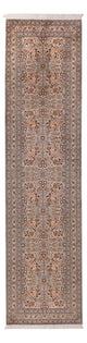 Tappeto corsia Tappeto di seta - Seta del Kashmir - 338 x 79 cm - beige scuro