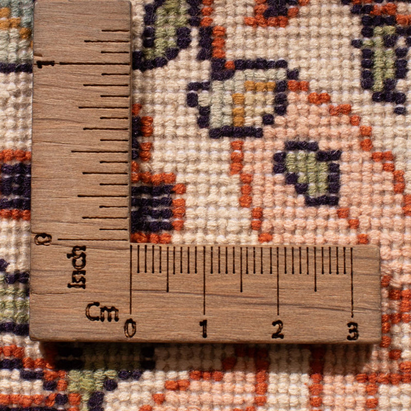 Tappeto corsia Tappeto di seta - Seta del Kashmir - 338 x 79 cm - beige scuro