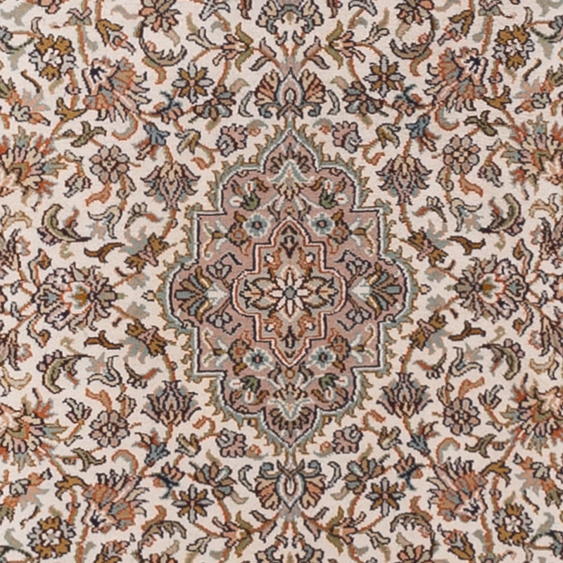 Tappeto corsia Tappeto di seta - Seta del Kashmir - 290 x 81 cm - beige chiaro