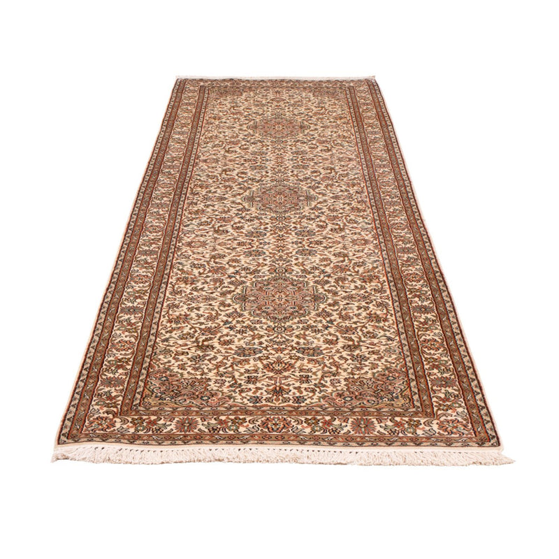 Tappeto corsia Tappeto di seta - Seta del Kashmir - 290 x 81 cm - beige chiaro