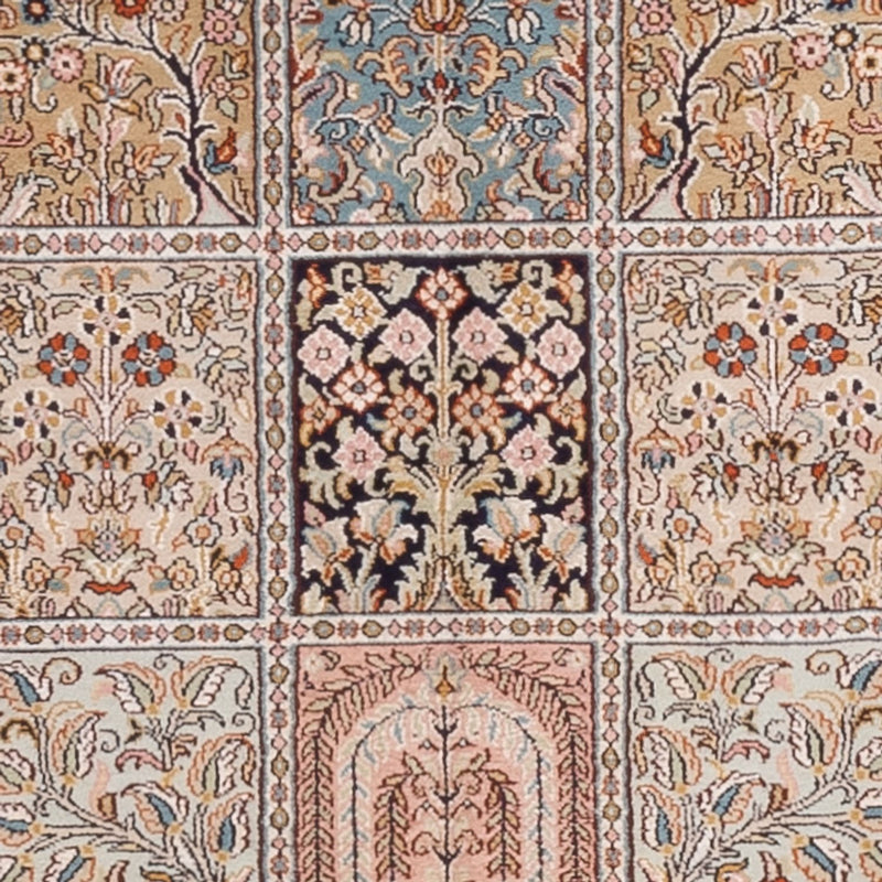 Tappeto corsia Tappeto di seta - Seta del Kashmir - 280 x 80 cm - beige scuro