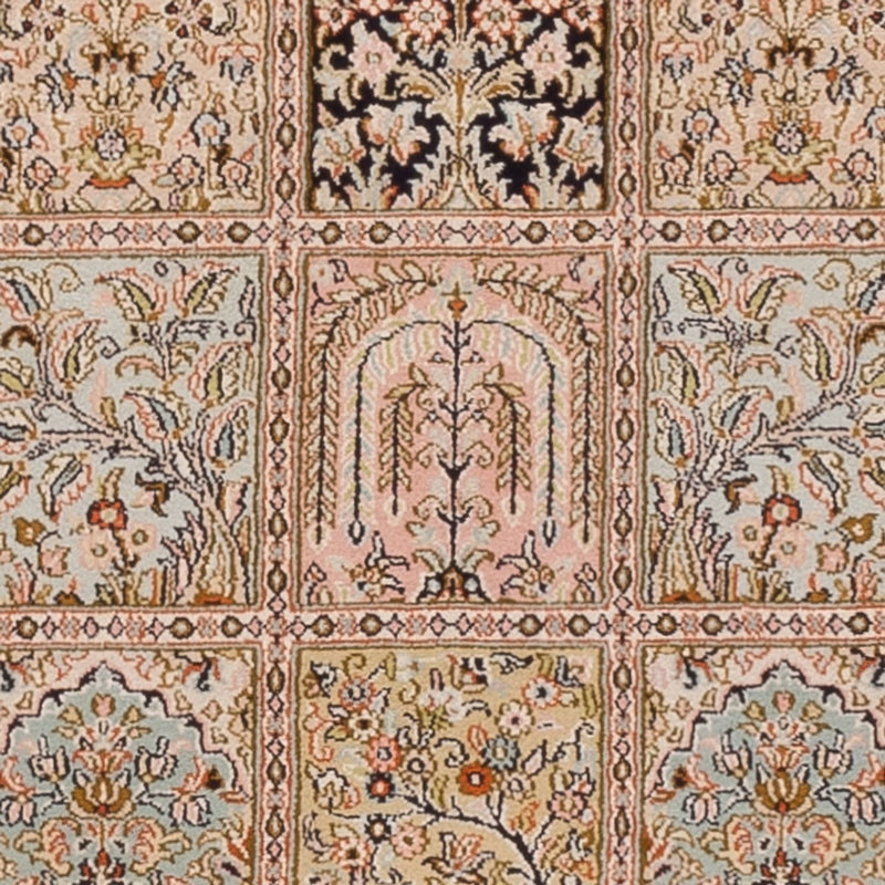 Tappeto corsia Tappeto di seta - Seta del Kashmir - 282 x 79 cm - beige scuro
