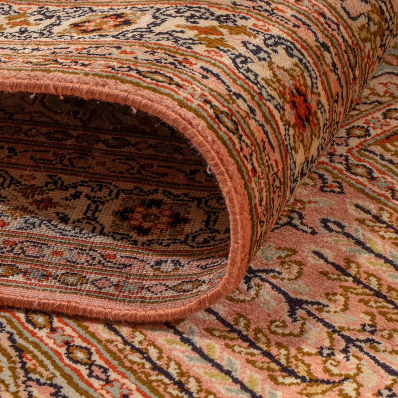 Tappeto corsia Tappeto di seta - Seta del Kashmir - 282 x 79 cm - beige scuro