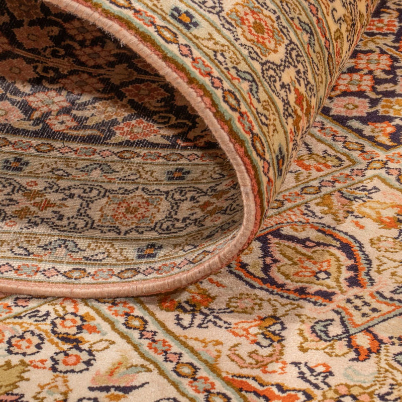 Tappeto corsia Tappeto di seta - Seta del Kashmir - 310 x 81 cm - beige scuro