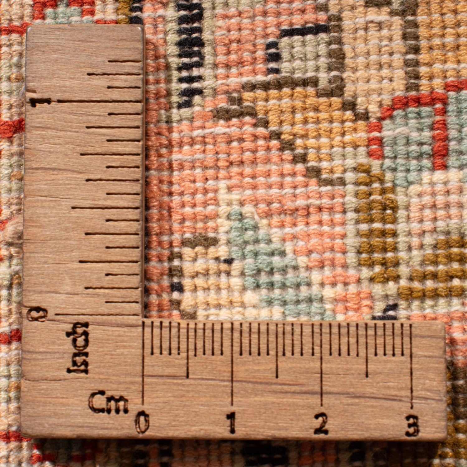 Tappeto corsia Tappeto di seta - Seta del Kashmir - 287 x 79 cm - beige scuro