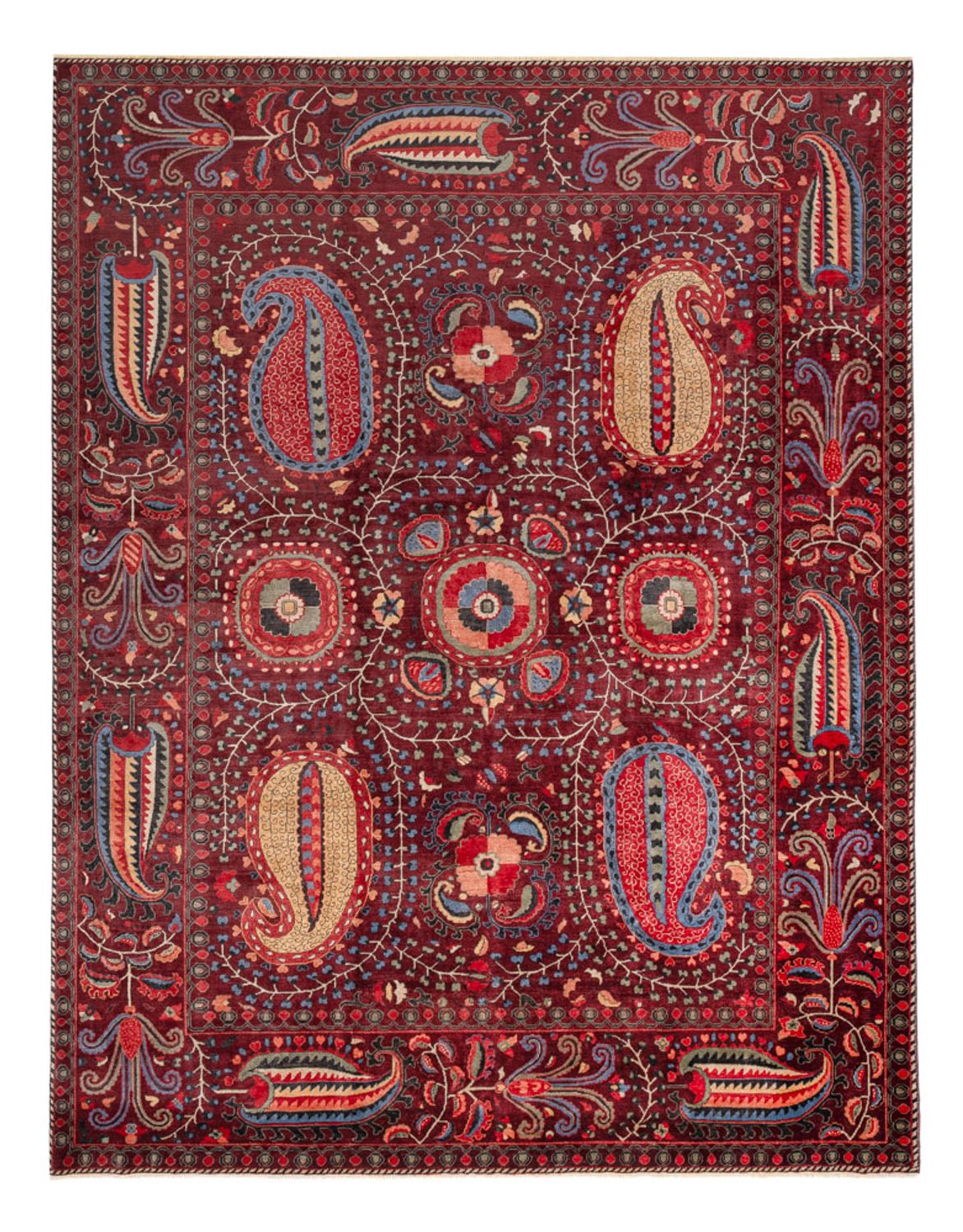 Tappeto di design - 309 x 251 cm - rosso vino