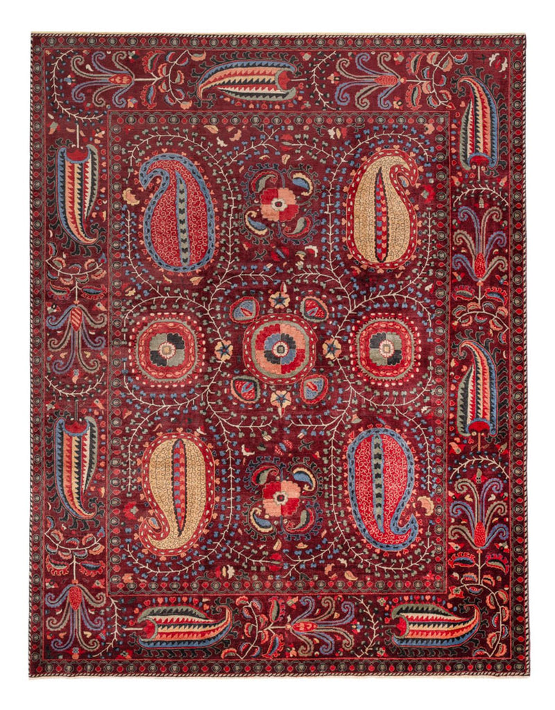 Tappeto di design - 309 x 251 cm - rosso vino