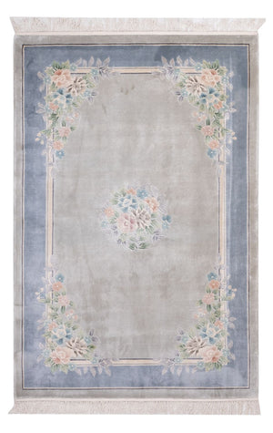 Tappeto di seta - seta cinese - 185 x 123 cm - grigio