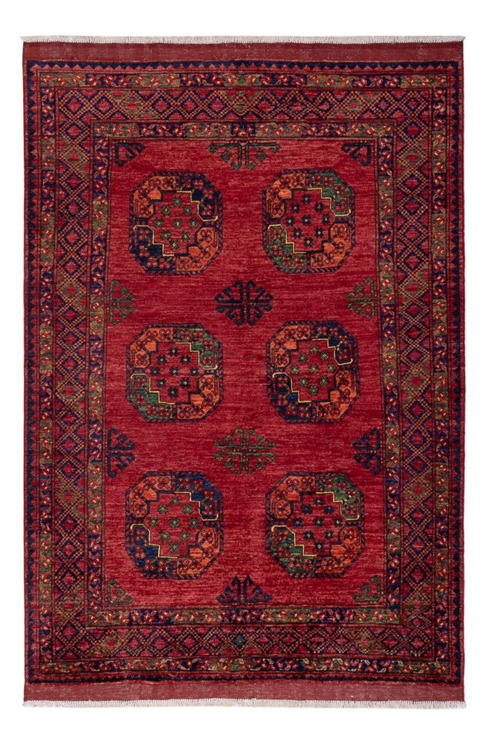 Tappeto afgano - Kunduz - 222 x 154 cm - rosso