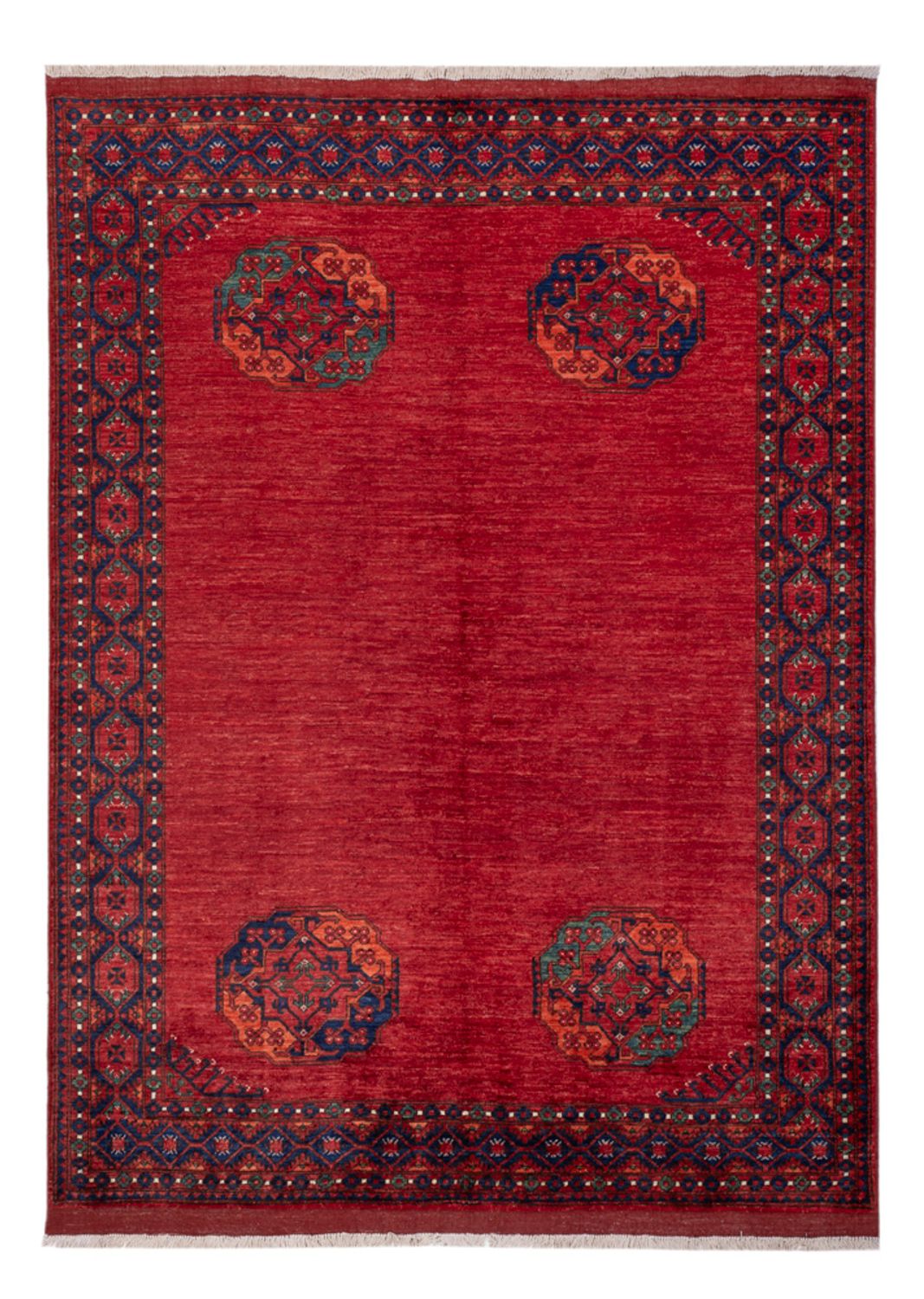 Tappeto afgano - Kunduz - 238 x 176 cm - rosso