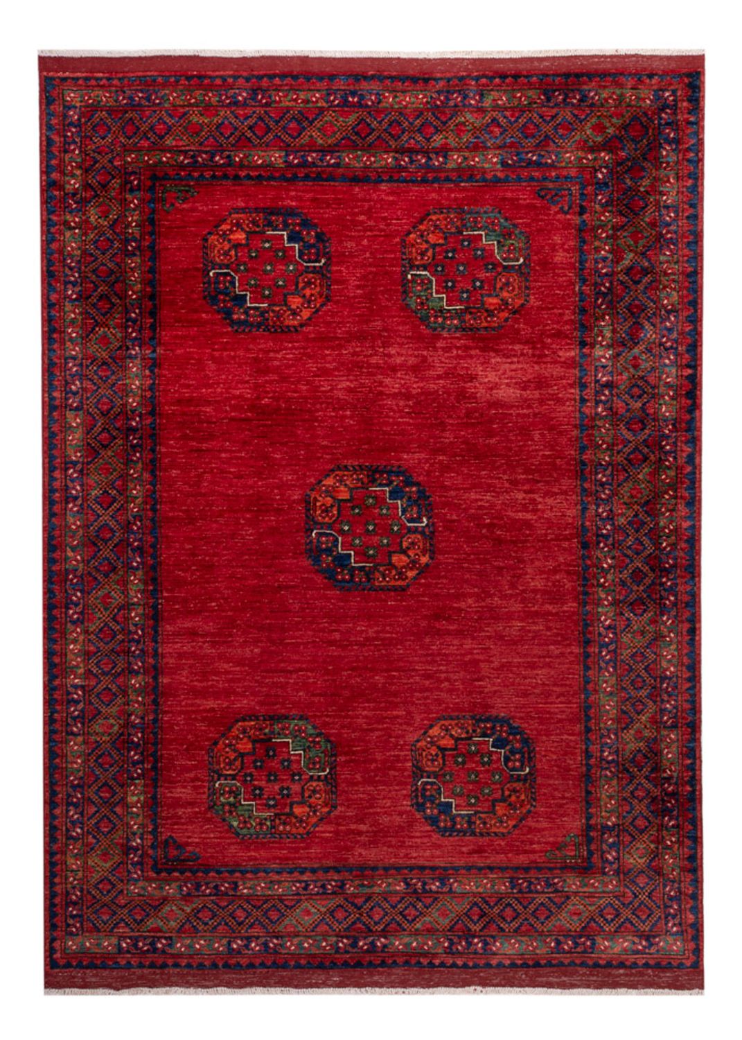 Tappeto afgano - Kunduz - 236 x 172 cm - rosso