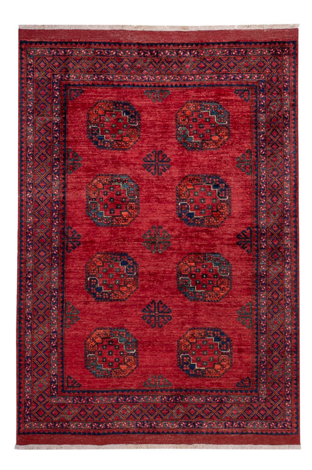 Tappeto afgano - Kunduz - 235 x 173 cm - rosso