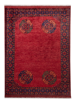 Tappeto afgano - Kunduz - 239 x 177 cm - rosso