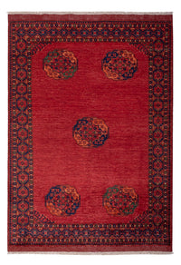 Tappeto afgano - Kunduz - 241 x 177 cm - rosso