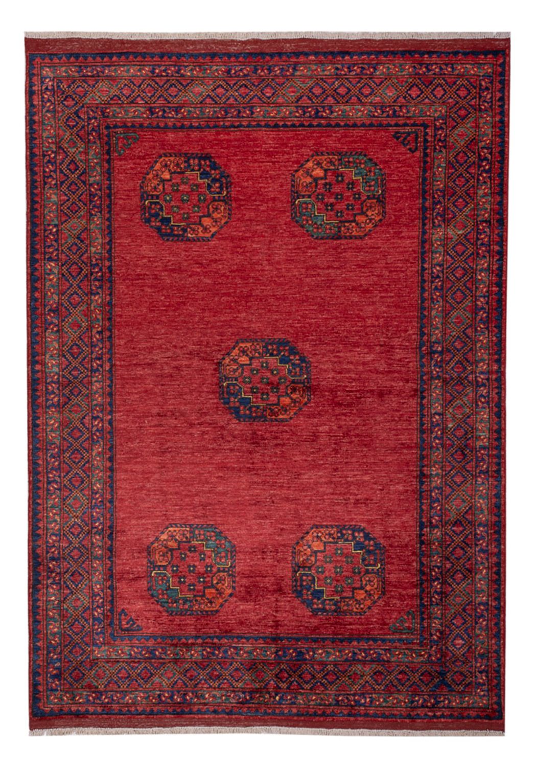 Tappeto afgano - Kunduz - 238 x 172 cm - rosso