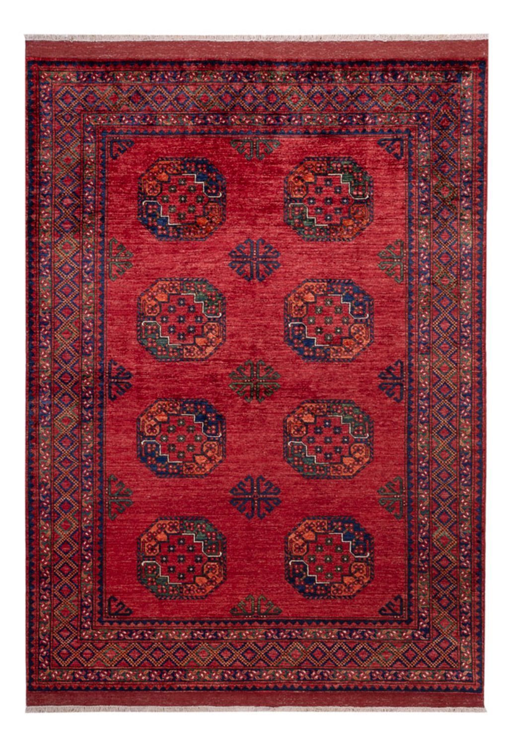Tappeto afgano - Kunduz - 243 x 177 cm - rosso