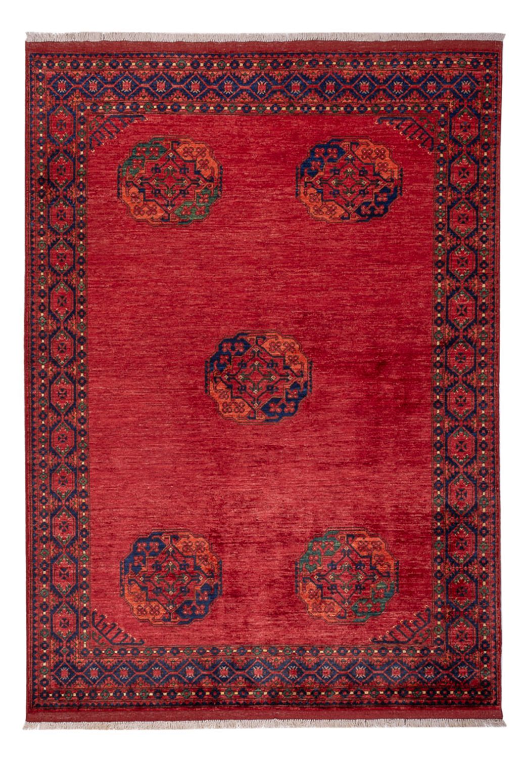 Tappeto afgano - Kunduz - 243 x 175 cm - rosso