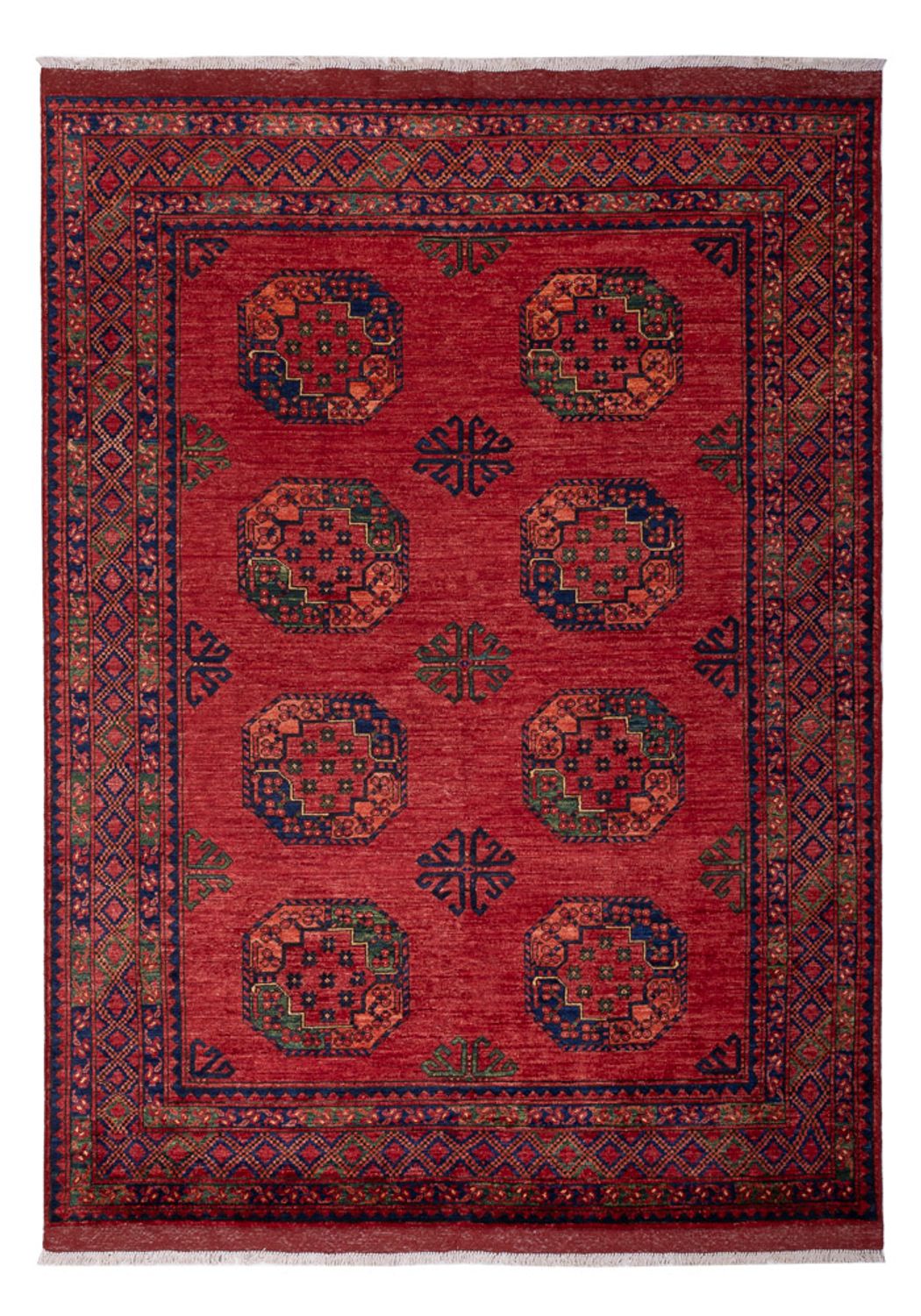 Tappeto afgano - Kunduz - 246 x 180 cm - rosso