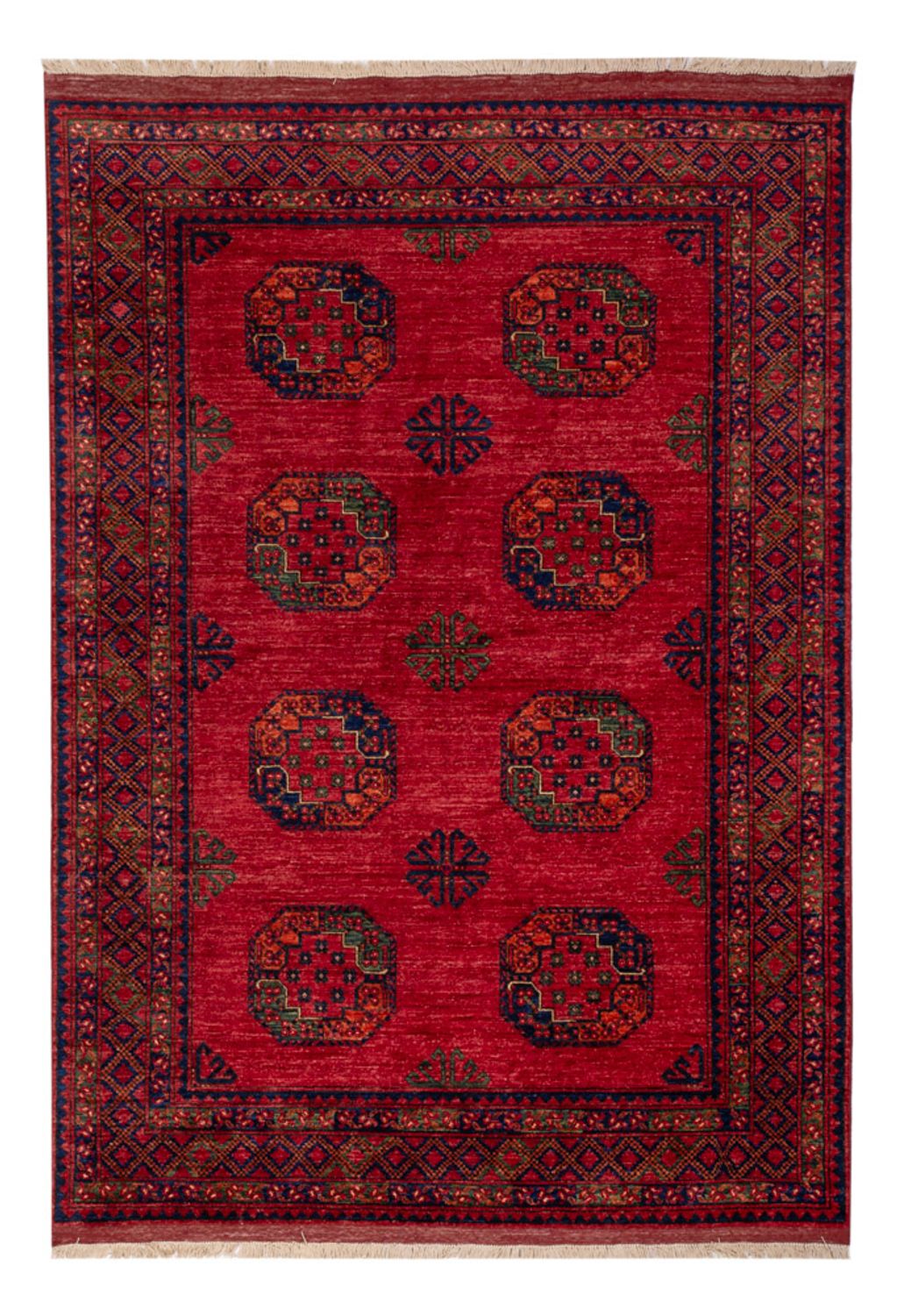 Tappeto afgano - Kunduz - 242 x 171 cm - rosso