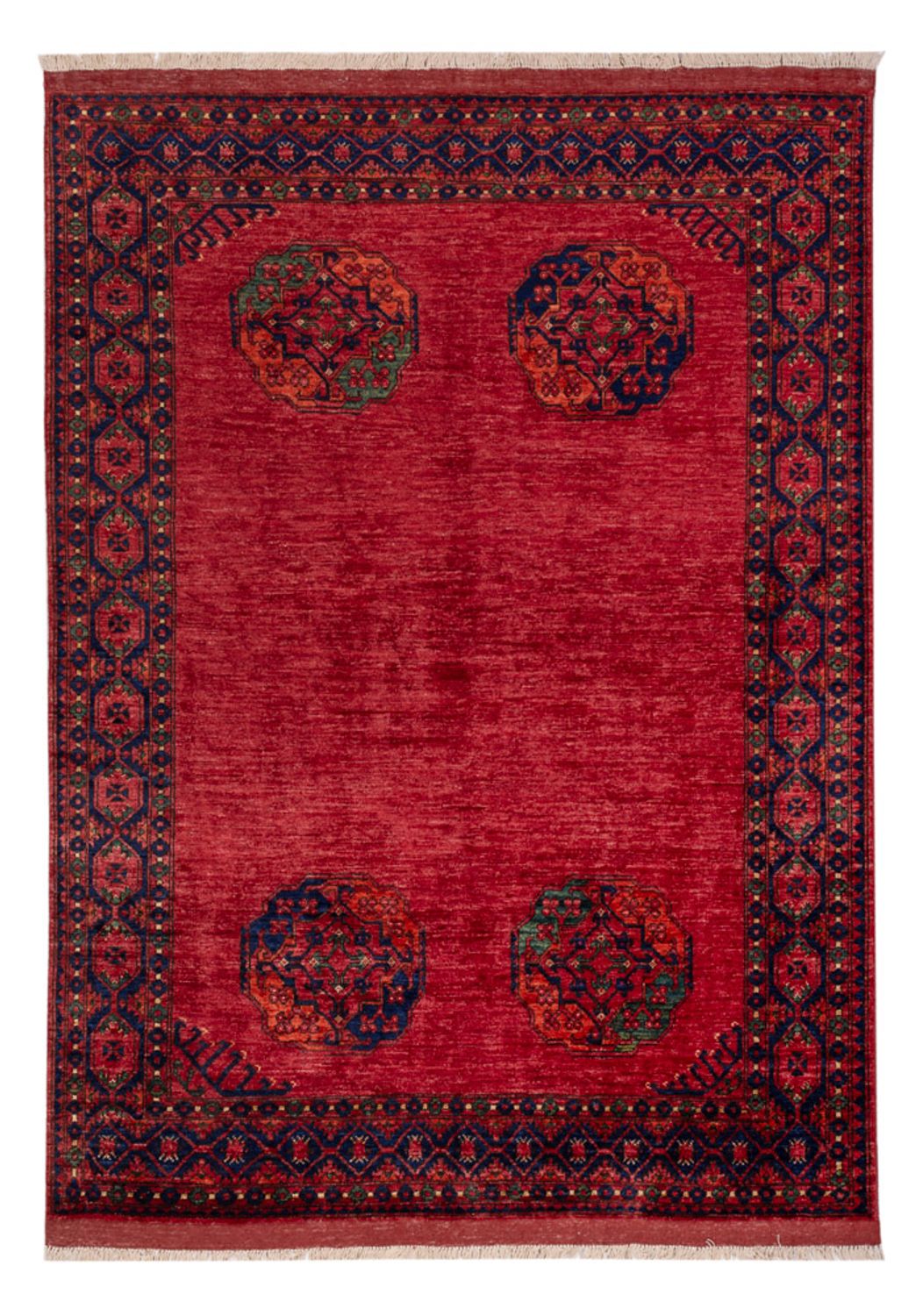Tappeto afgano - Kunduz - 244 x 177 cm - rosso