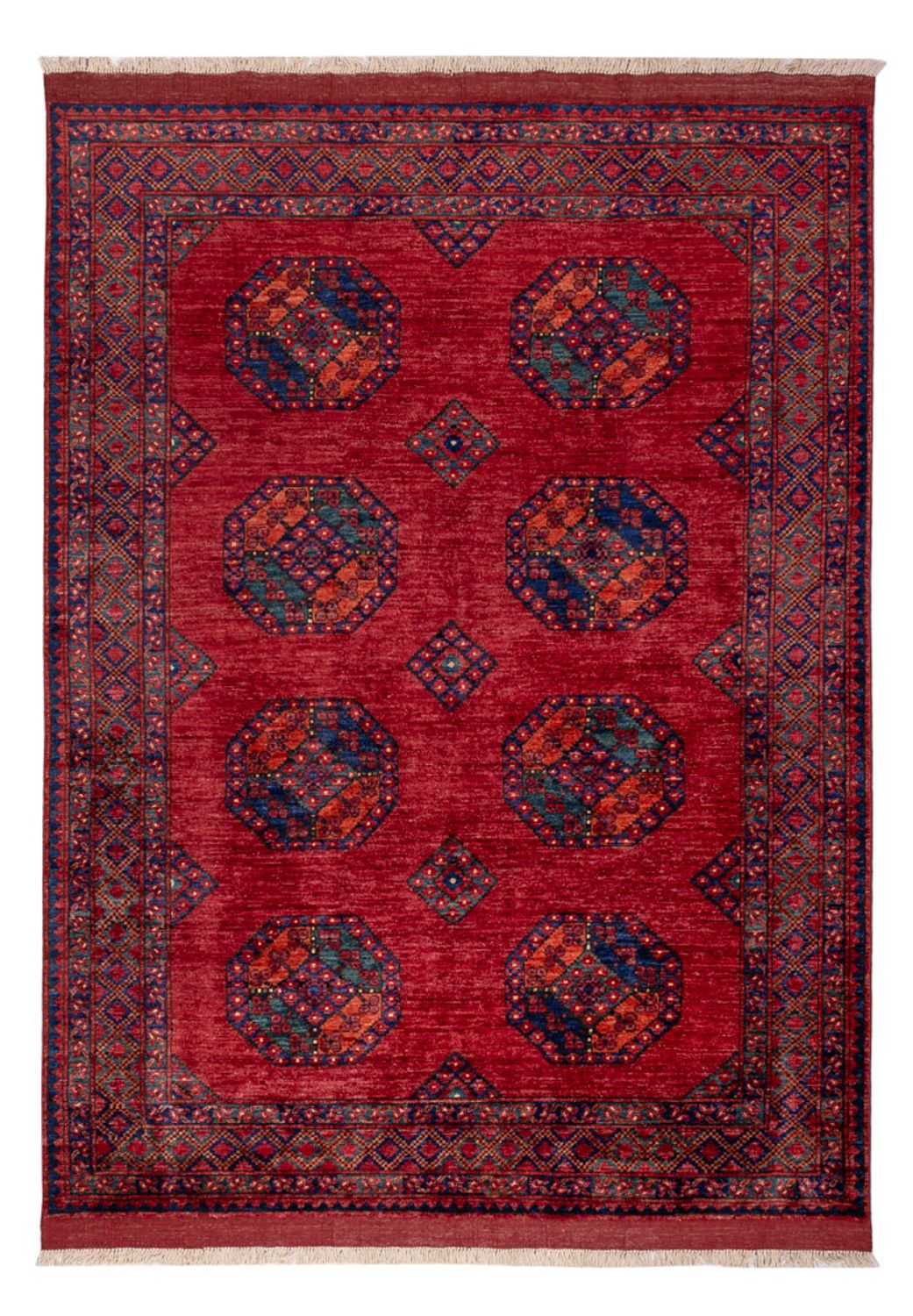 Tappeto afgano - Kunduz - 243 x 177 cm - rosso