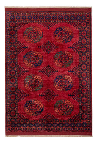 Tappeto afgano - Kunduz - 241 x 174 cm - rosso