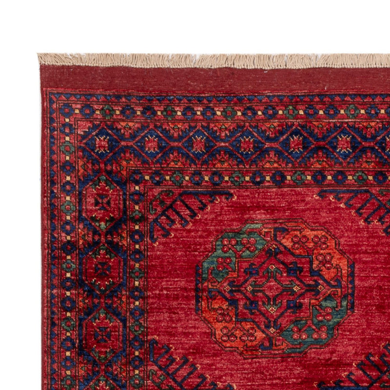 Tappeto afgano - Kunduz - 241 x 174 cm - rosso