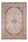 Seta del Kashmir Tappeto 213x309cm - Tappeto orientale - Rettangolo / Sabbia / 213 x 309 cm Rettangolo