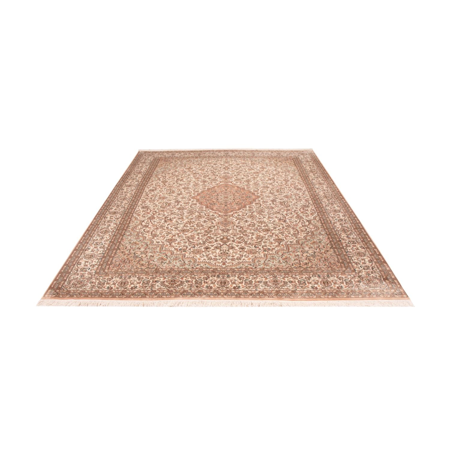 Tappeto di seta - Seta del Kashmir - 290 x 205 cm - sabbia