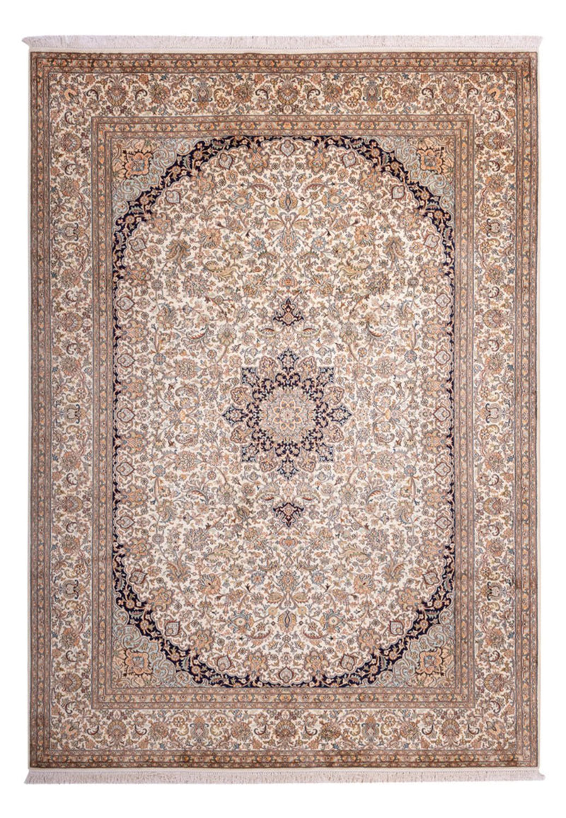 Tappeto di seta - Seta del Kashmir - 309 x 217 cm - sabbia