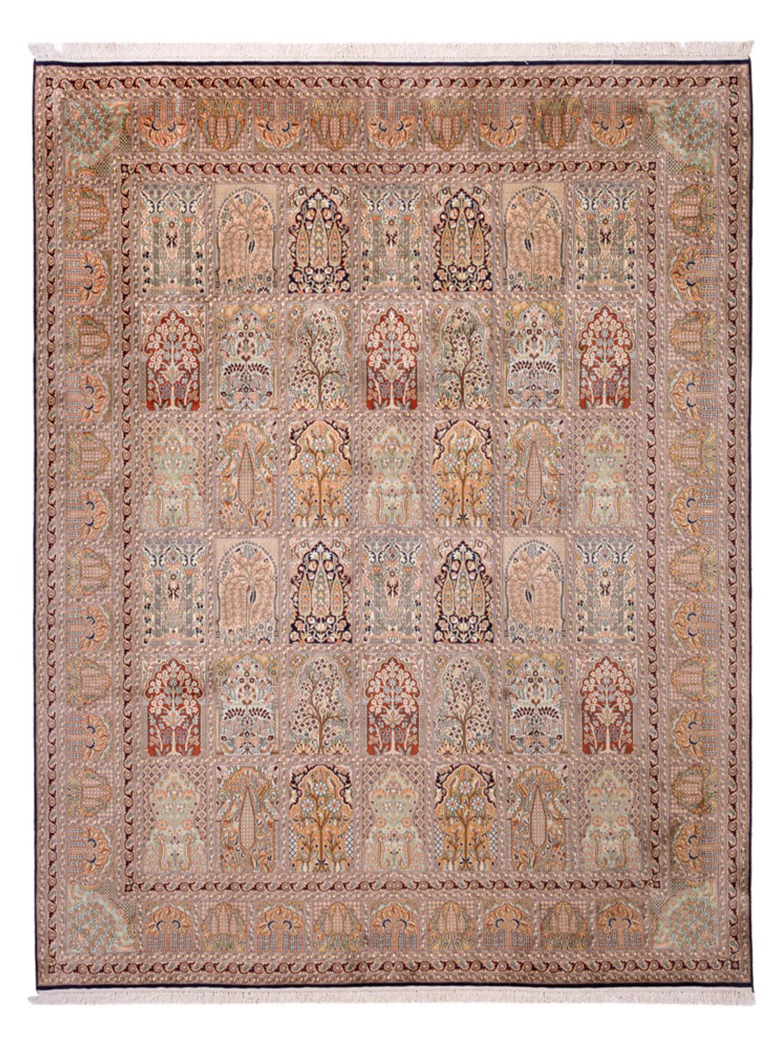 Tappeto di seta - Seta del Kashmir - 308 x 242 cm - beige scuro