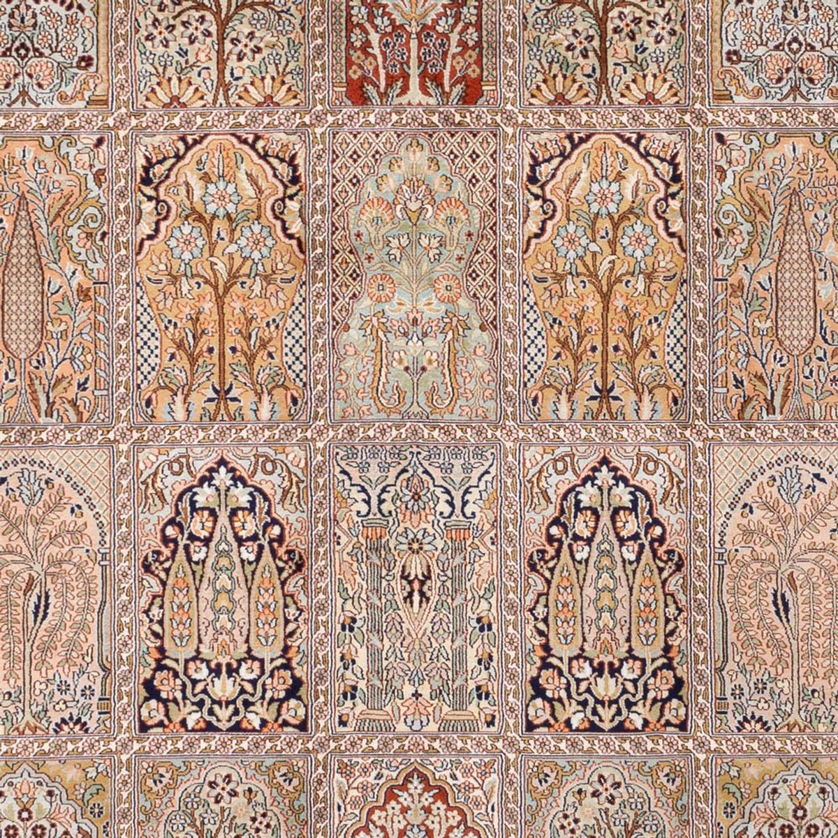 Tappeto di seta - Seta del Kashmir - 308 x 242 cm - beige scuro