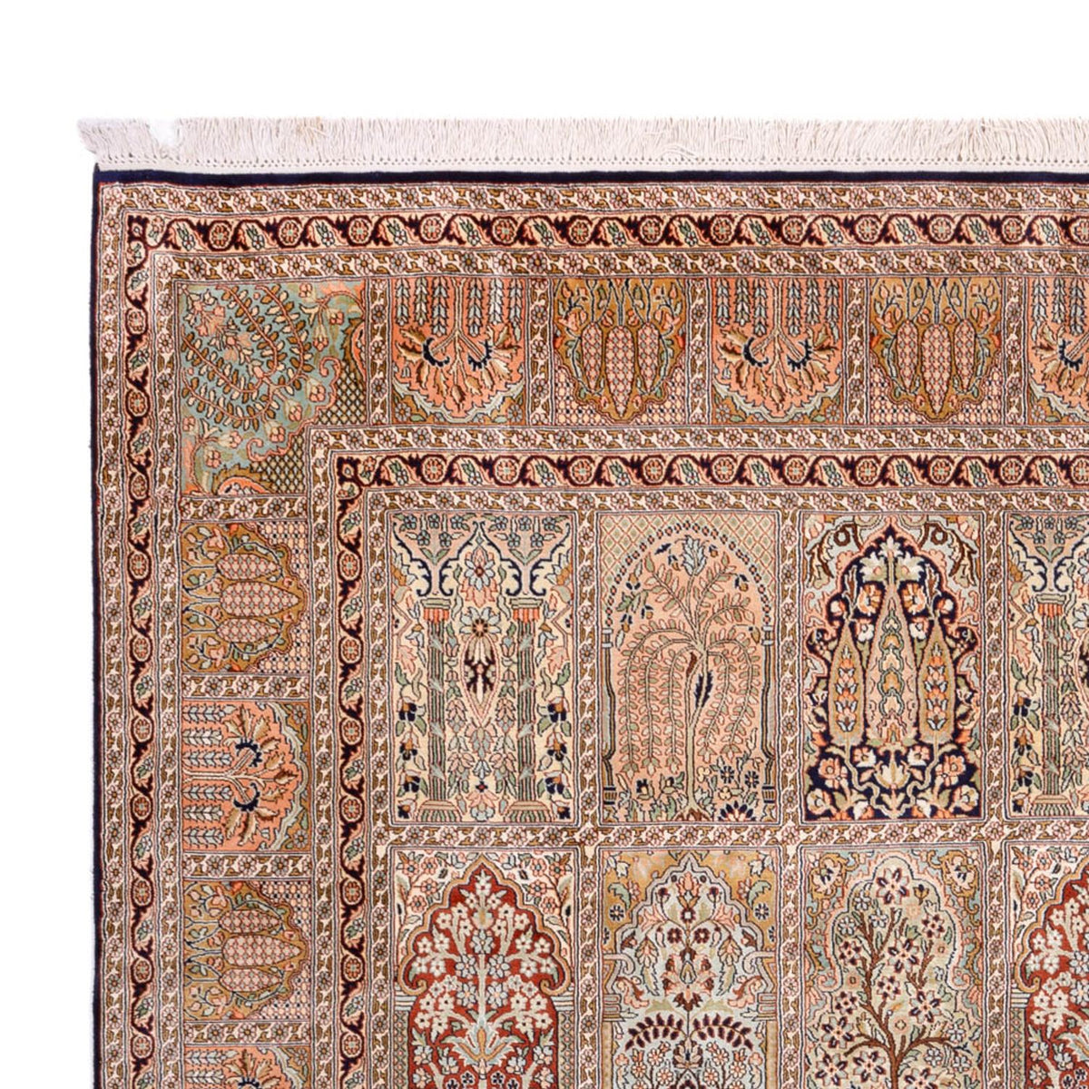 Tappeto di seta - Seta del Kashmir - 308 x 242 cm - beige scuro
