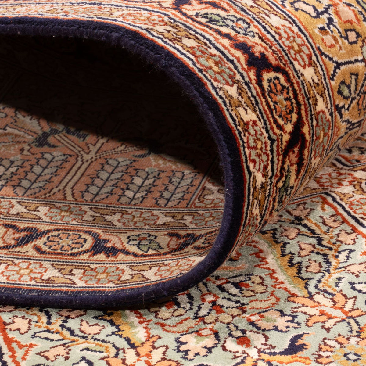 Tappeto di seta - Seta del Kashmir - 308 x 242 cm - beige scuro