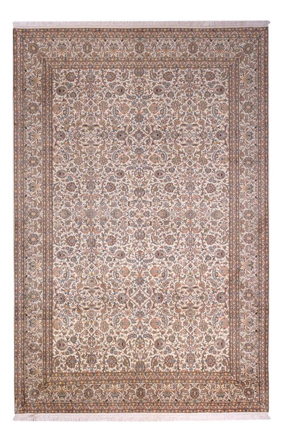 Tappeto di seta - Seta del Kashmir - 326 x 216 cm - beige scuro