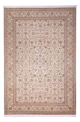 Tappeto di seta - Seta del Kashmir - 318 x 216 cm - beige scuro