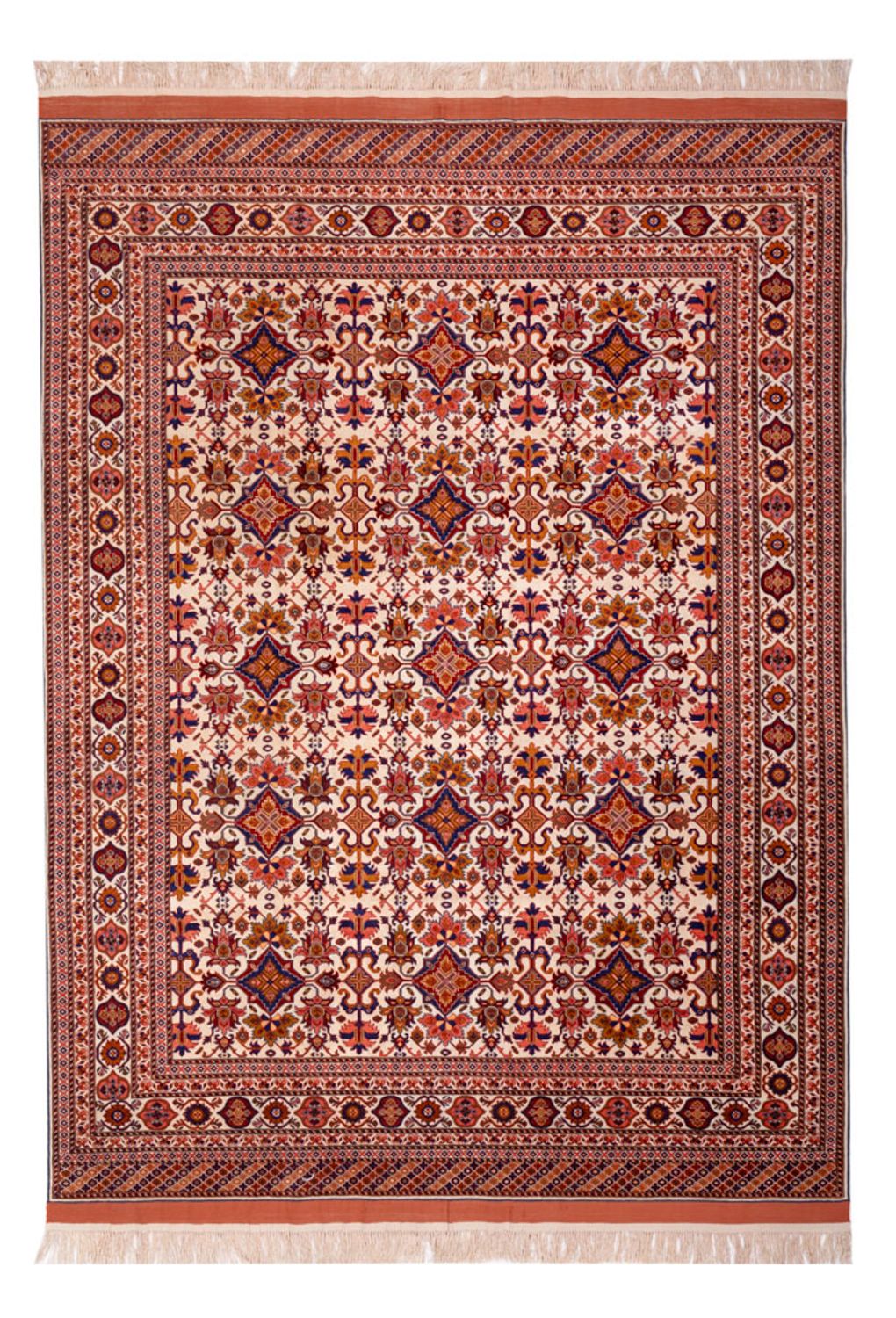 Tappeto di seta - seta afgana - 282 x 205 cm - marrone