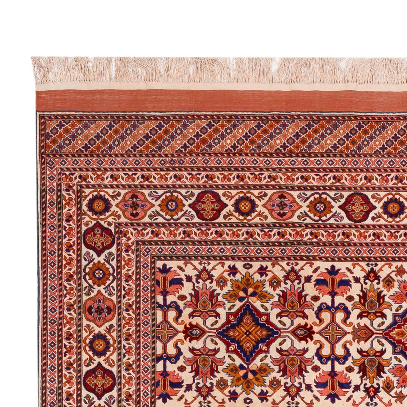 Tappeto di seta - seta afgana - 282 x 205 cm - marrone